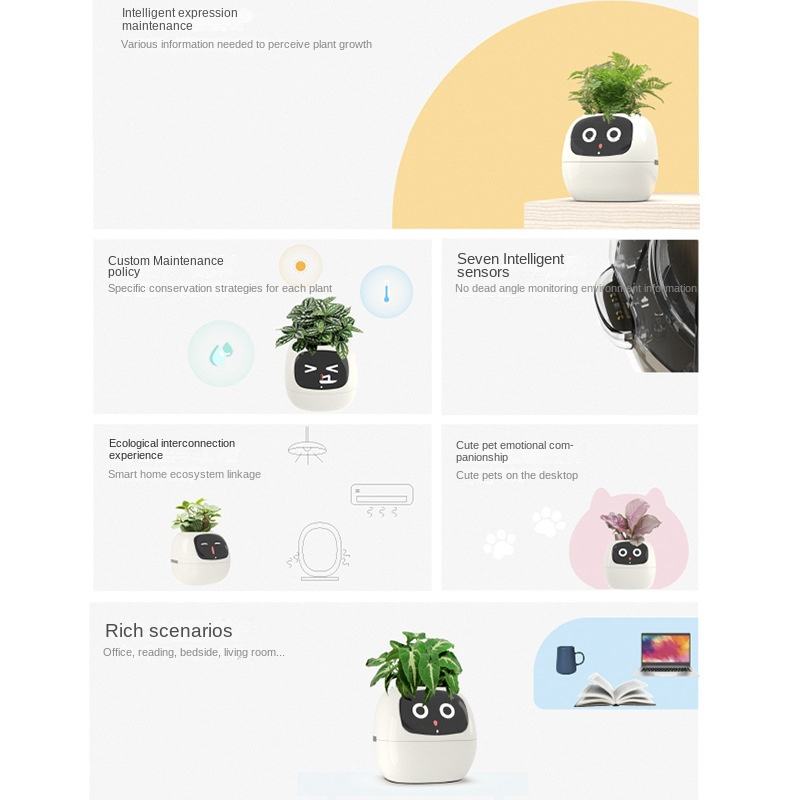 USB Auto Absorbent Planter Brand New PP Resin Plastic Round Eco-friendly Interactive - Korvel