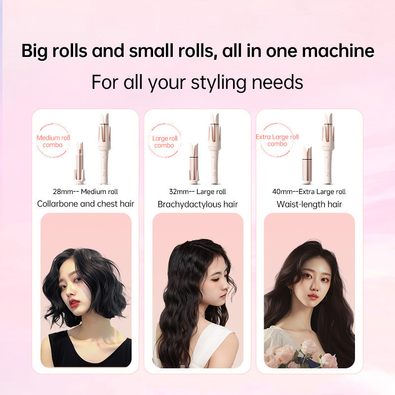 Seven in one hair changing curling stick Super large curly big wave Chicken rolls fluffy automatic curling device multi-function - Korvel