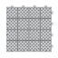 12 x 12 inch gray interlocking deck tiles, plastic waterproof, weighing up to 6613 pounds, with a rose pattern pack of 12 - Korvel