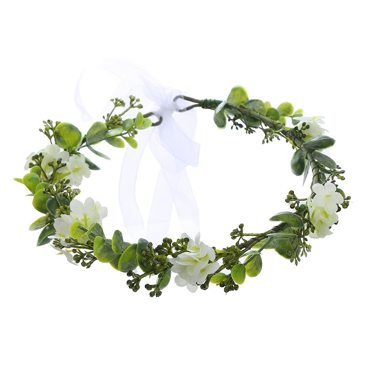 Full sky star flower wreath simulation flower bud small floral headdress sweet holiday travel photo head flower wreath - Korvel
