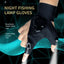 LED rechargeable fishing gloves with high elasticity, anti slip repair, lighting, luminous finger cots - Korvel