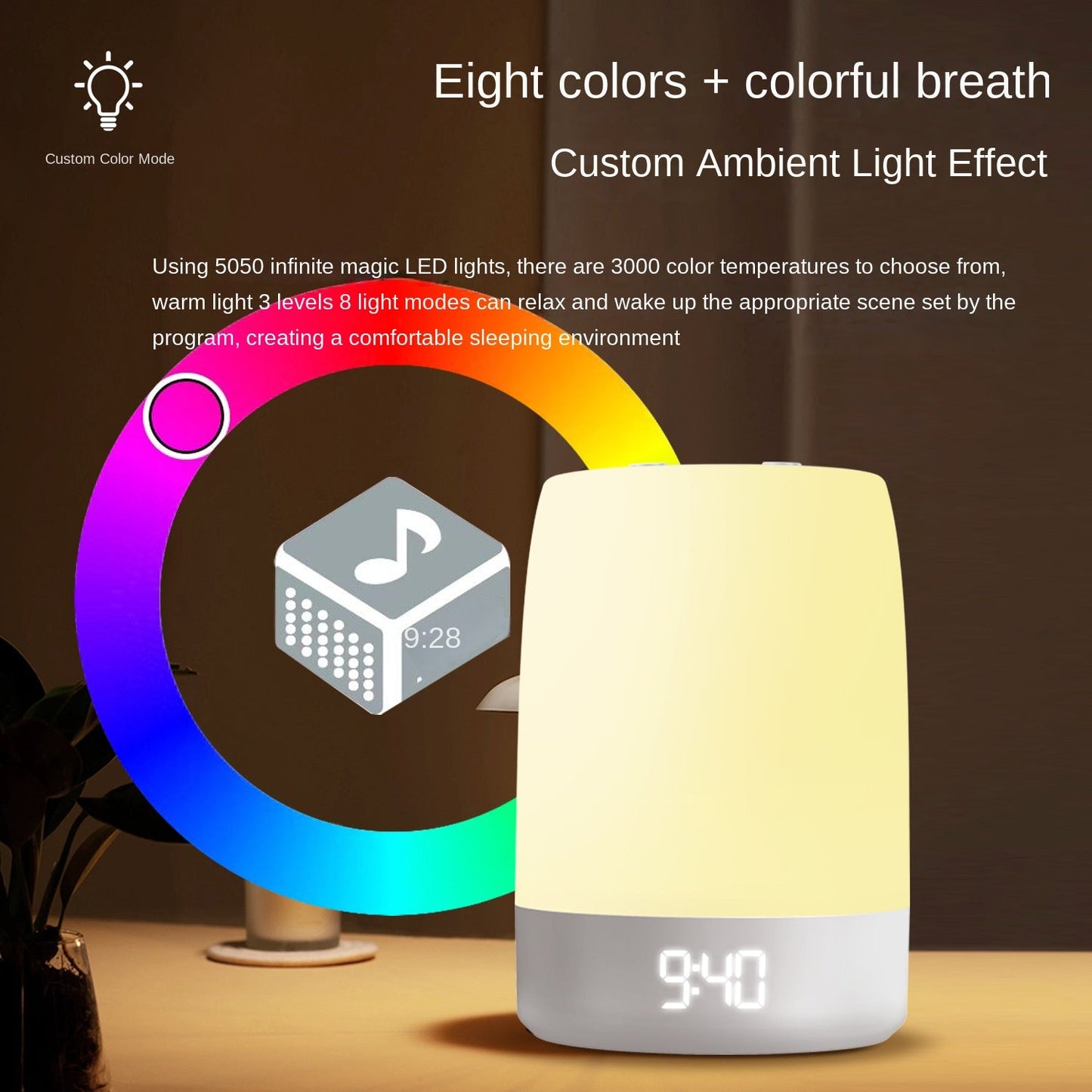 Youmian White Noise Sleep Device with Atmosphere Light & Music
