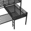 L-shaped Metal Triple Twin Size Bunk Bed, Black - Korvel