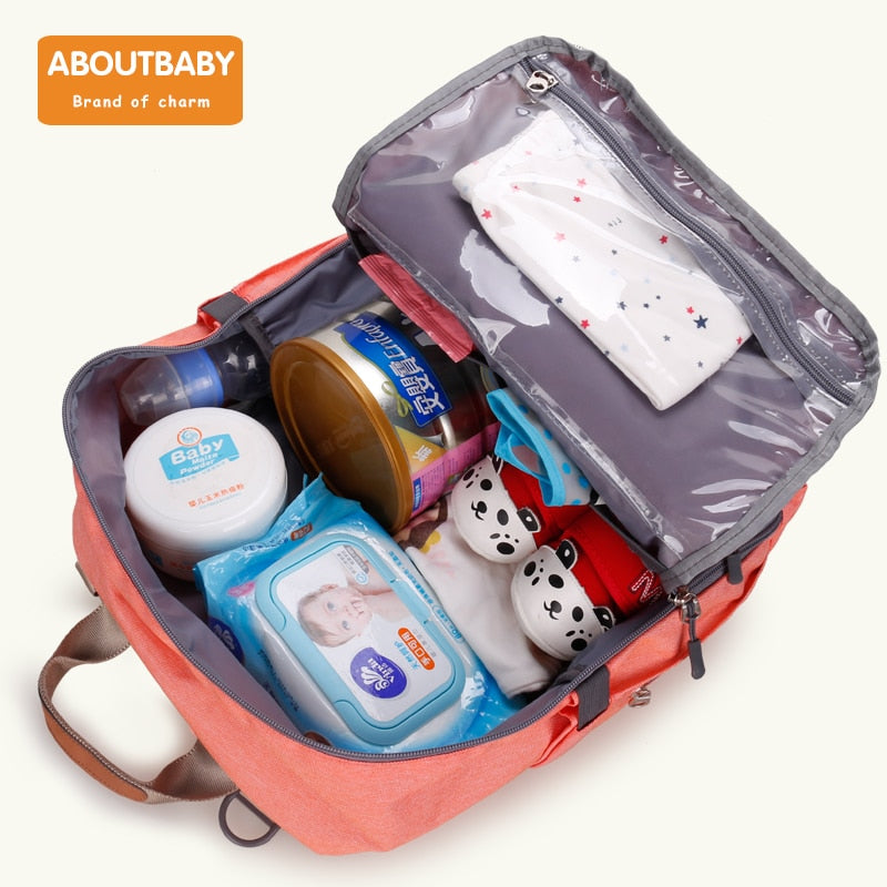 Nappy Bag Large Capacity Baby Diaper Bag Travel Backpack Waterproof knapsack - Korvel