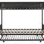 Metal double bed with casters/sturdy frame/no noise/comfortable guardrail/2 side ladders/no need for spring box - Korvel