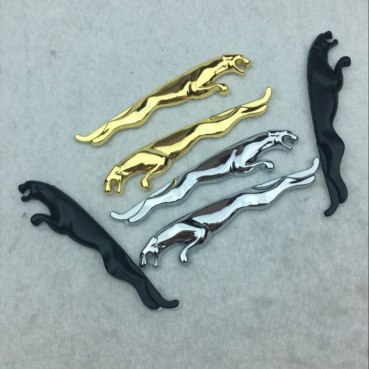 Suitable for Leopard car body stickers, personalized metal car stickers, Leopard metal leaf plate car stickers, matching install - Korvel