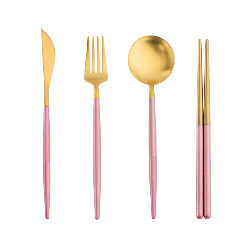 Premium 304 Stainless Steel Portable Flatware Set