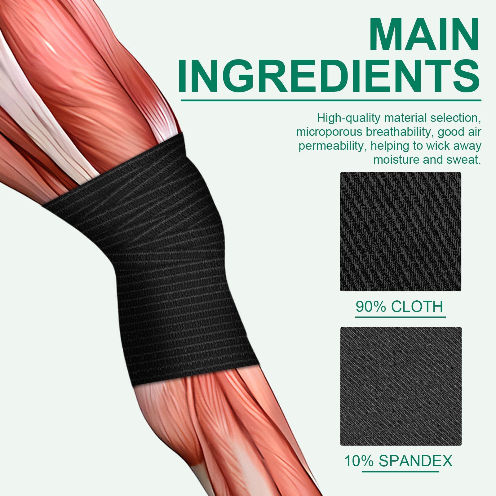 Elastic Self-Adhesive Sports Bandage, Waterproof Elastic Protective Bandage For Wrist, Elbow And Knee Soreness - Korvel