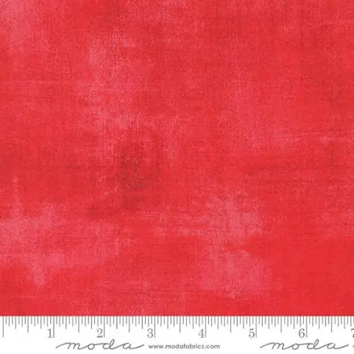 Red Grunge Basics Flamingo Fabric - 44"/45" Per Yard