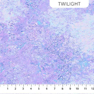 Tela de Algodón Azul Rosa Crepúsculo - 44"/45" por Yarda