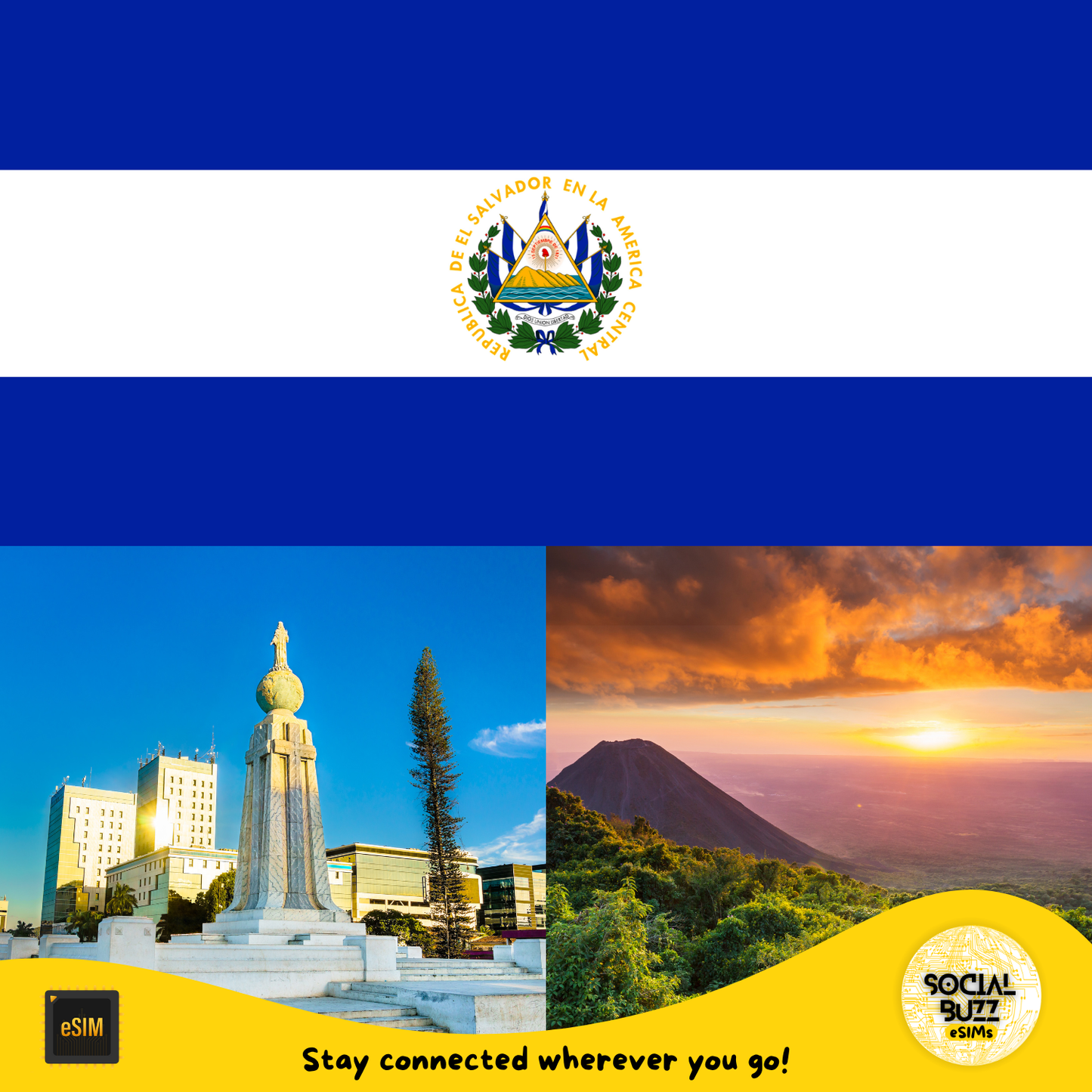 Plan de données eSIM pour El Salvador pour une connectivité sans faille