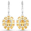 12.24 Carat Genuine Citrine & White Topaz Sterling Silver Jewelry Set