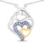Colgante de plata esterlina con tanzanita genuina de 0.28 quilates