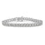 Bracelet de tennis en or blanc 10k avec diamants en forme de éventail - 2 cttw