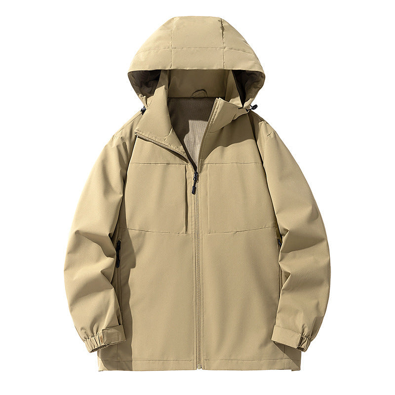 Chaqueta Exterior Impermeable y Cortaviento delgada para Hombre
