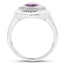 2.00 Carat Genuine Amethyst Sterling Silver Engagement Ring