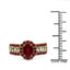 Bague Halo en Rubis de 2,89 Carats et Topaze Blanche en Argent Sterling