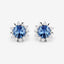 Boucles d'oreilles en saphir bleu véritable et diamants blancs de 1,87 carat