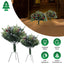 2Pcs Lighted Christmas Tree Urn Filler with Pine Cones & Berries