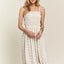 Boho-Inspired Smocked Floral Ruffled Hem Cami Dress