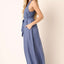 Robe maxi chic à dos croisé et ceinture pour femmes