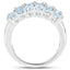 Anillo de Plata Esterlina con Topacio Azul y Topacio Blanco de 2.29 Quilates