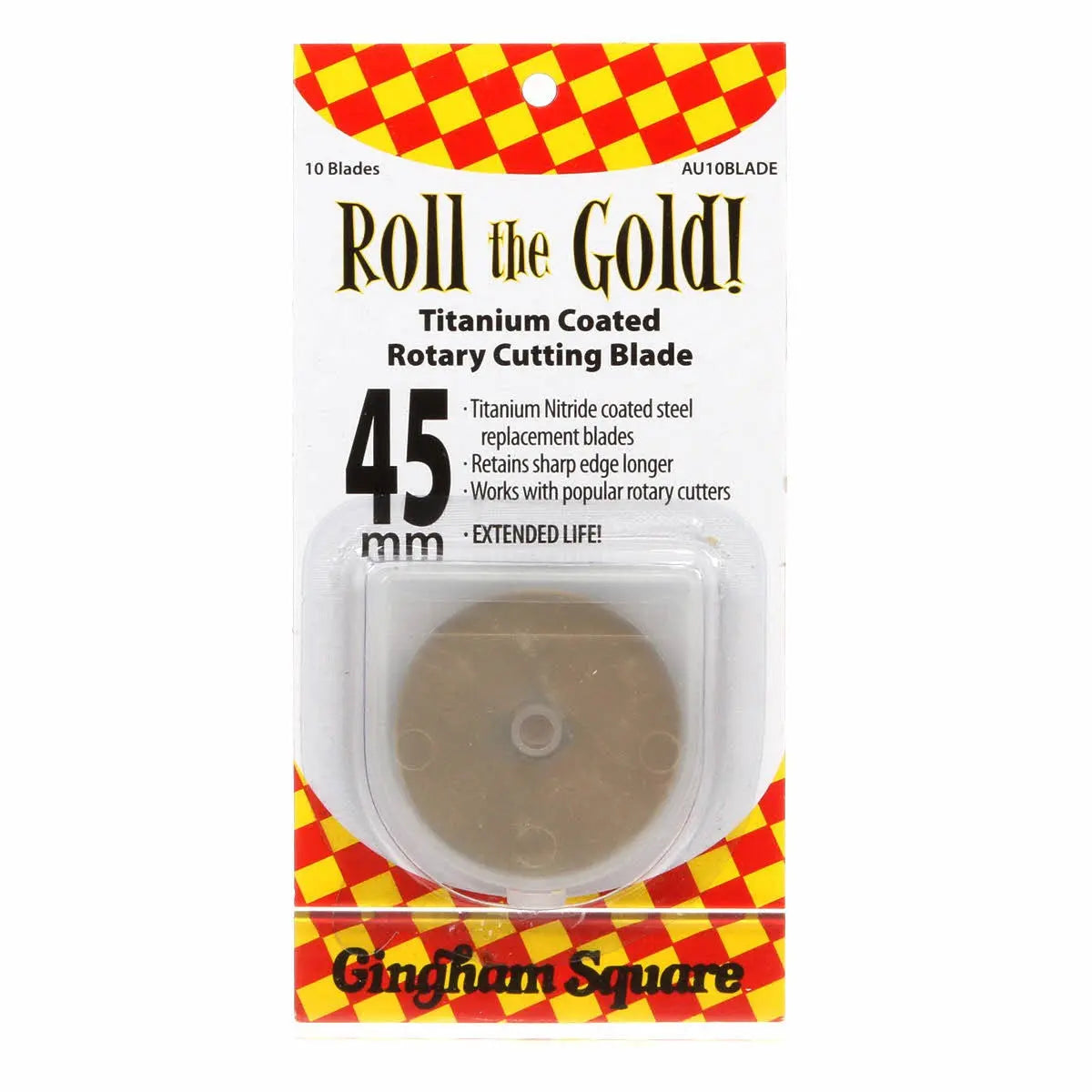 45mm Gold Titanium Rotary Blades - 10 Pack