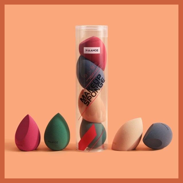 Set de Esponjas de Maquillaje Mini - 4/5PCS Puffs Cosméticos Coloridos