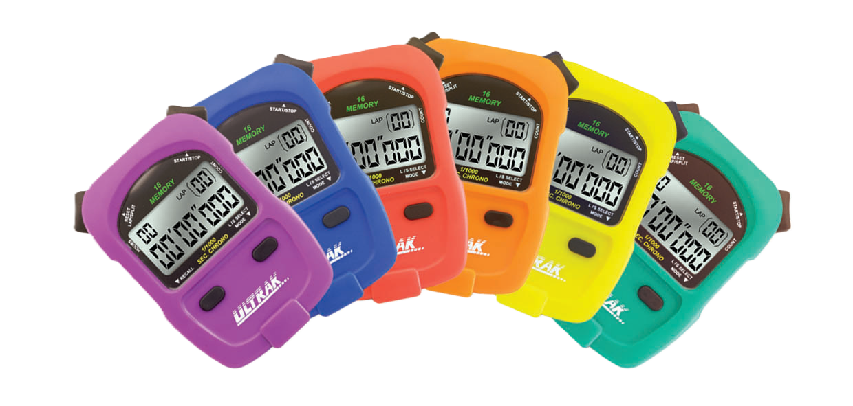 Vibrant ULTRAK 460 Stopwatch Set - Six Colorful Timers - Korvel