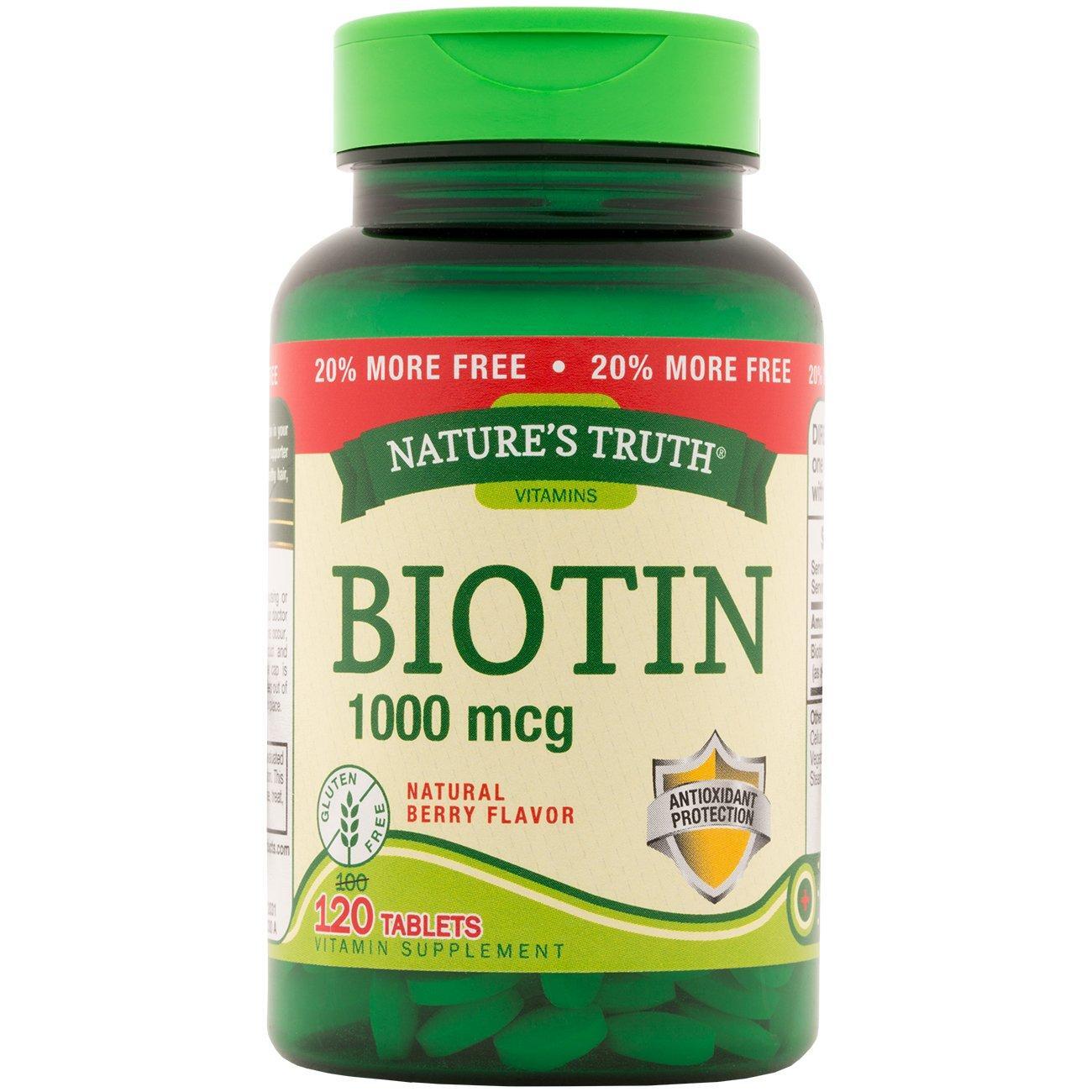 Tabletas de Biotina 1000 Mcg de Nature's Truth - Calidad Premium