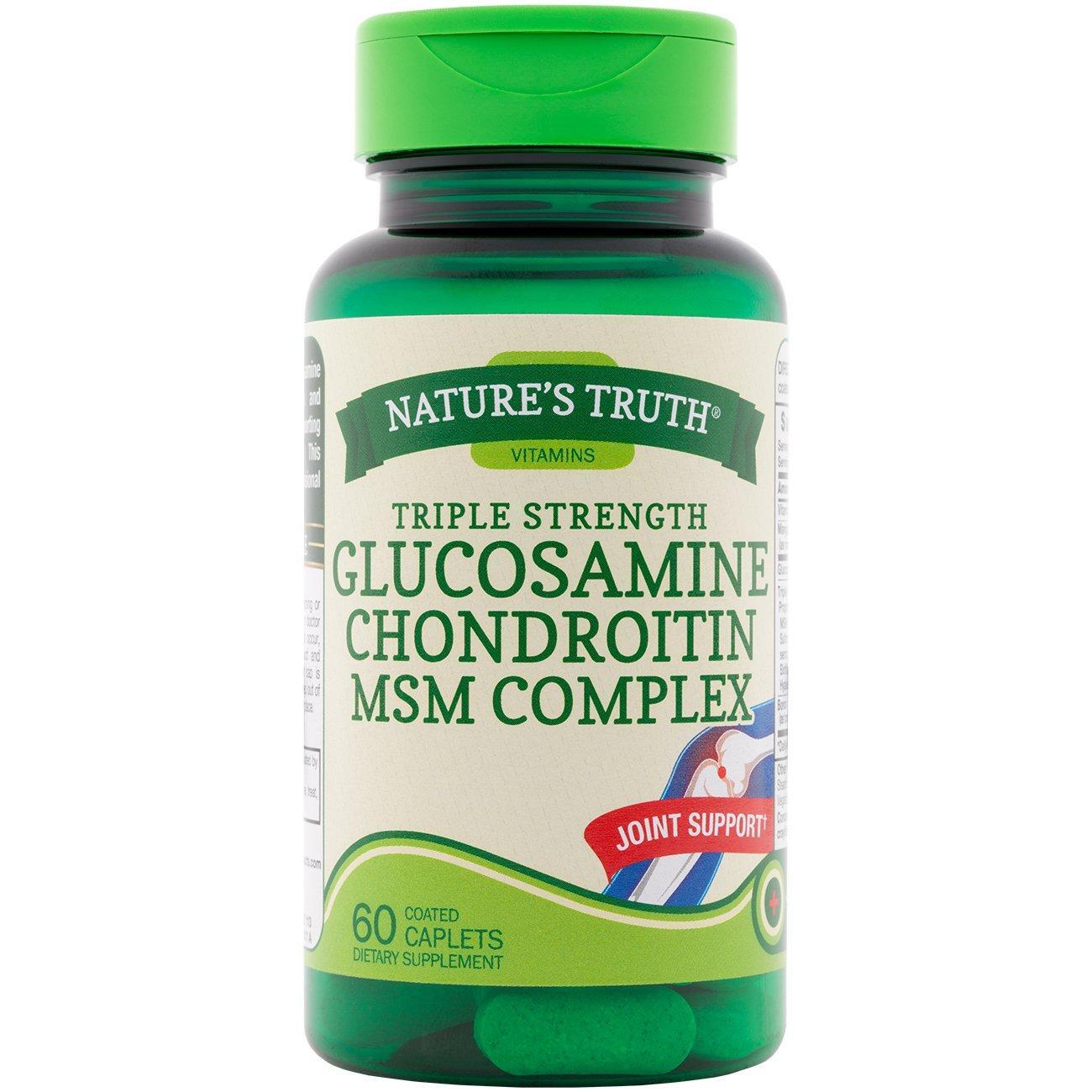 Complejo de Glucosamina, Condroitina, MSM y Cúrcuma de Triple Fuerza de Nature's Truth