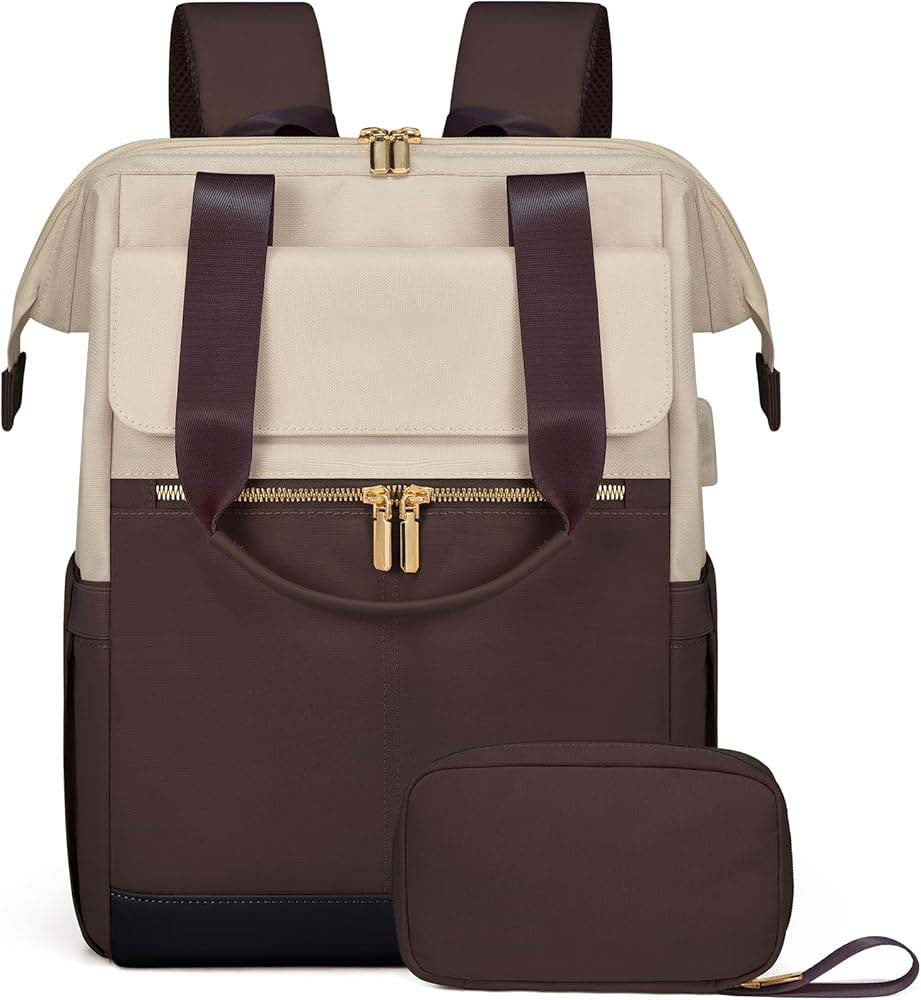 Large Capacity Contrast Color Travel Laptop Backpack