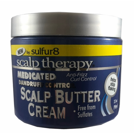 Crema de Mantequilla para el Cuero Cabelludo Control de Caspa Medicada Sulfur 8 - 3.5 Oz