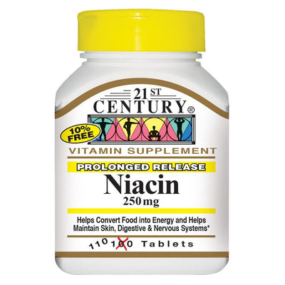 21st Century® Niacin – Prolonged Release – 250 Mg Tablets