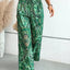 Printed Wide Leg Pants - Korvel