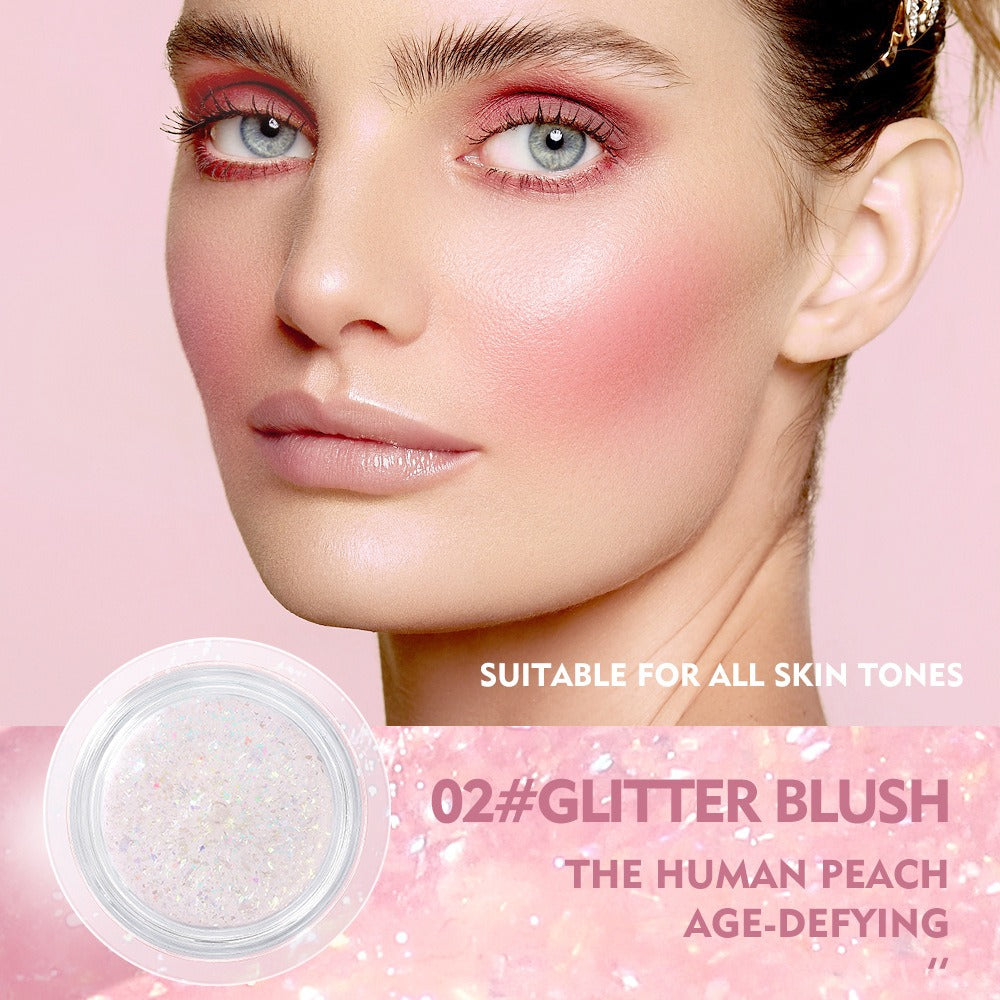 Pudaier temperature-changing blush transparent color-changing gel highlight blush cream natural nude makeup rouge blush - Korvel