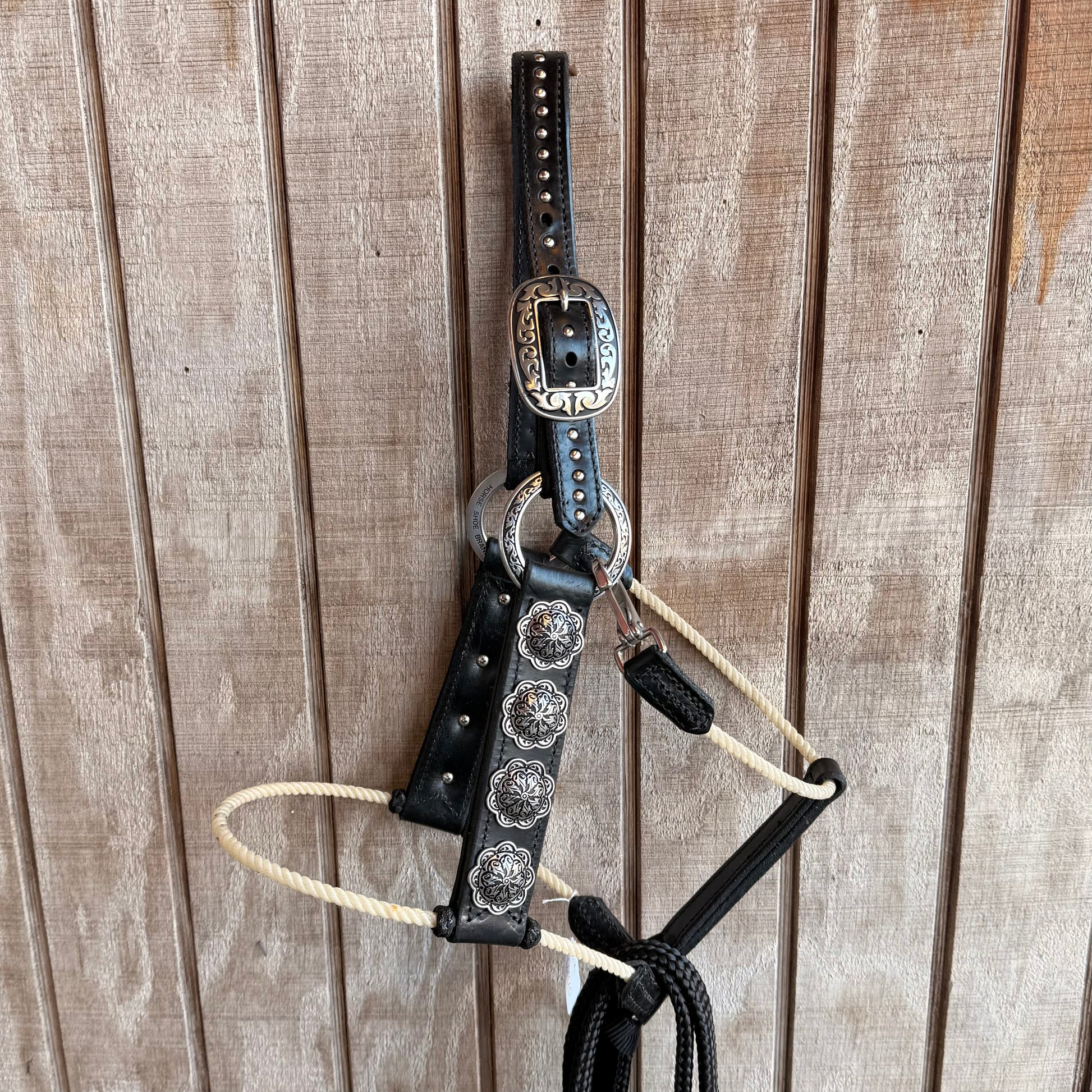 Deluxe Leather Rope Nose Halter with Tassels - Korvel