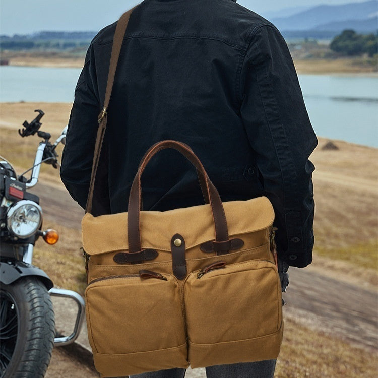 Men's Portable One-Shoulder Crossbody Briefcase