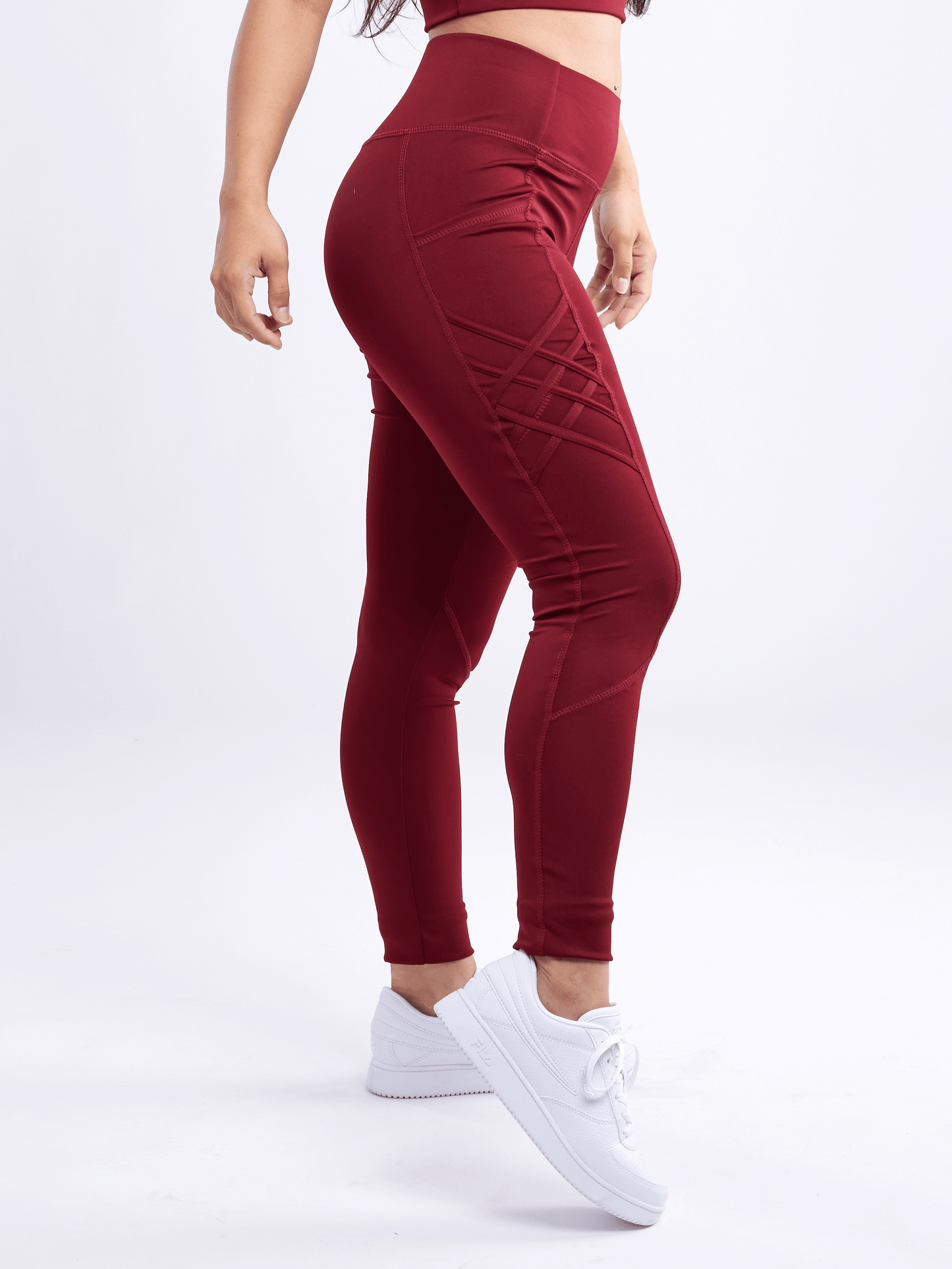 JupiterGear High-Waisted Criss-Cross Leggings with Pockets
