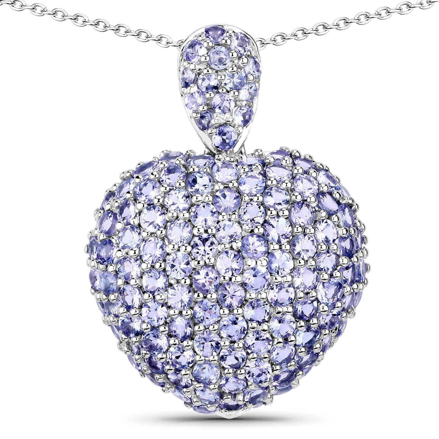 6.01 Carat Genuine Tanzanite Sterling Silver Pendant