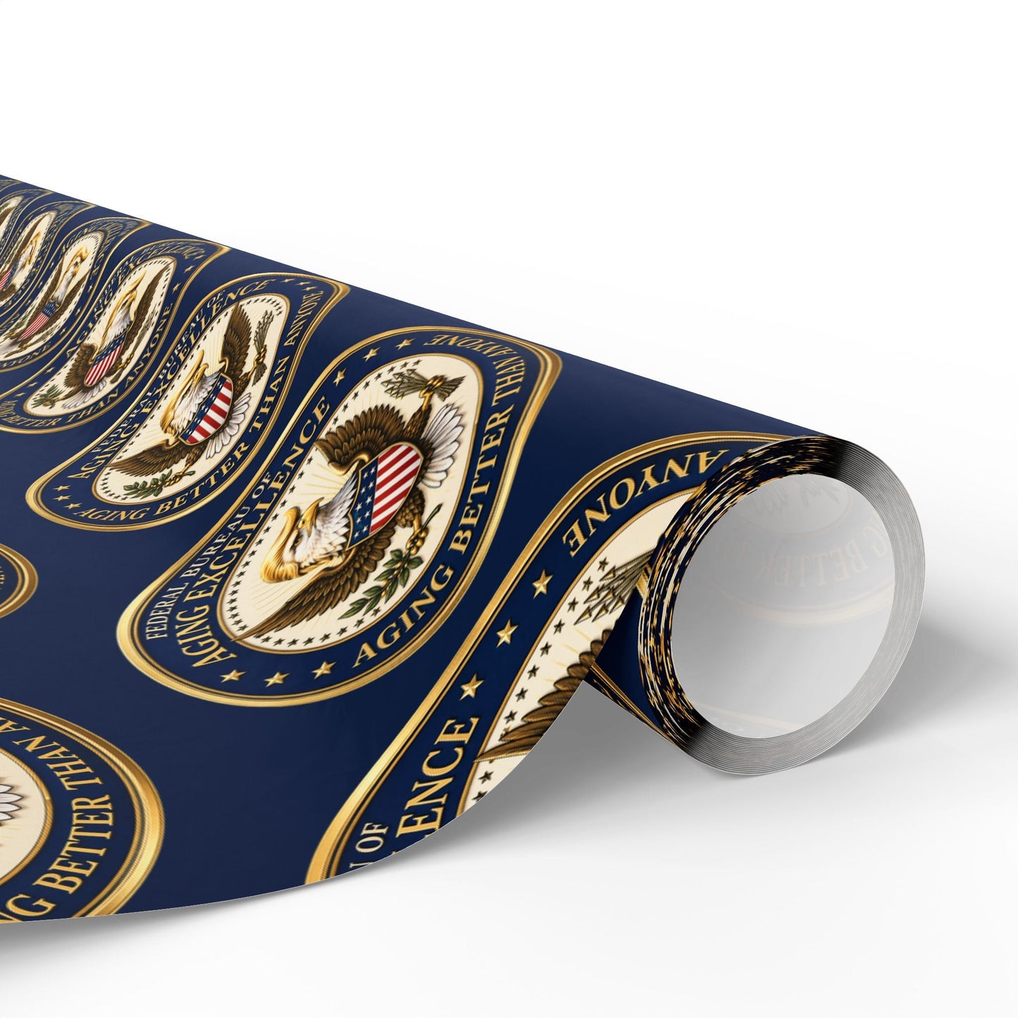 Papier d'emballage d'anniversaire Faux Sceau Excellence du Vieillissement