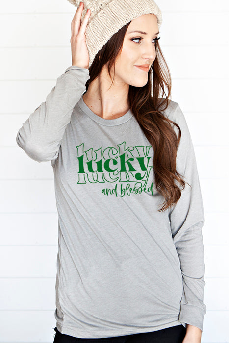 Lucky And Blessed Long Sleeve T-Shirt