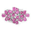 3.51 Carat Genuine Ruby and White Zircon Sterling Silver Ring
