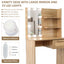 Elegant Bedroom Vanity Set with LED Mirror and Storage