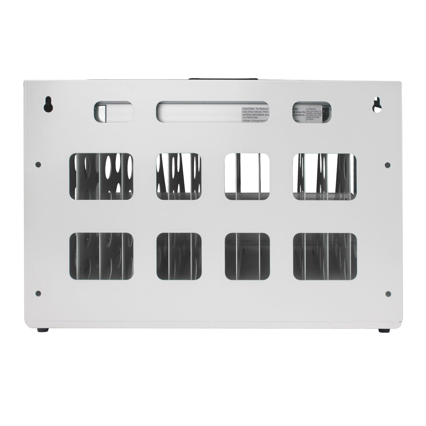 16 Bay Locking Charging Cabinet for Laptops and Chromebooks - White