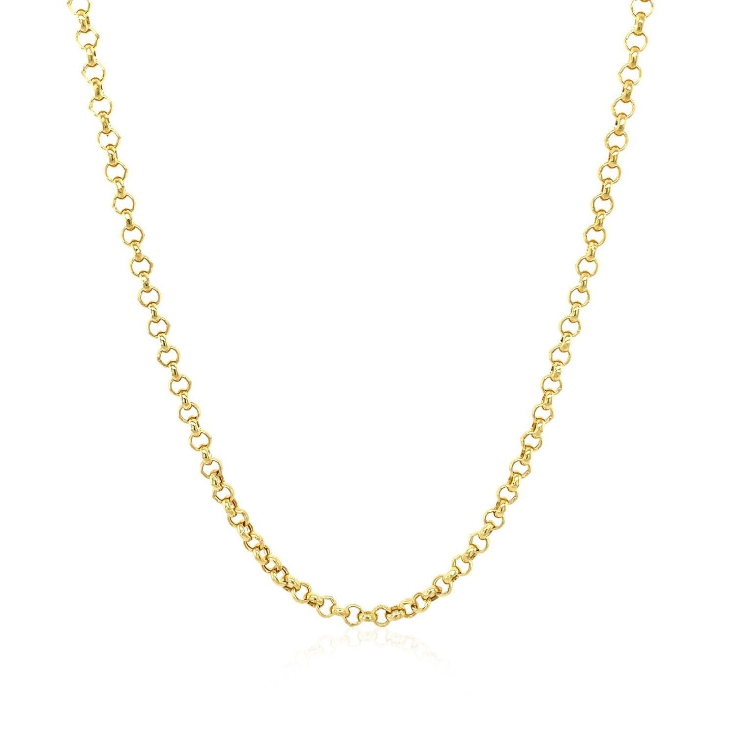 Collier en chaîne Rolo en or jaune 14k de 2,3 mm