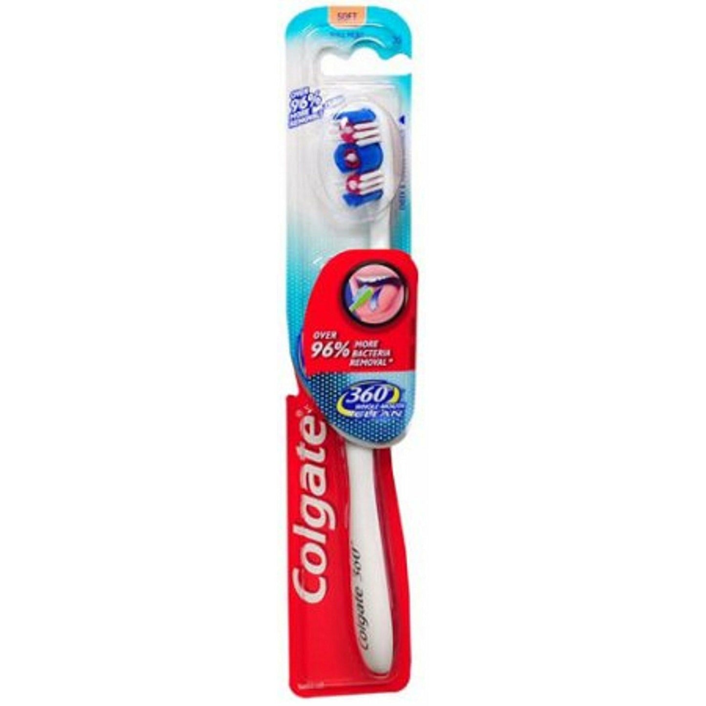 Cepillo de dientes Colgate 360 Limpieza Total de la Boca con cerdas suaves