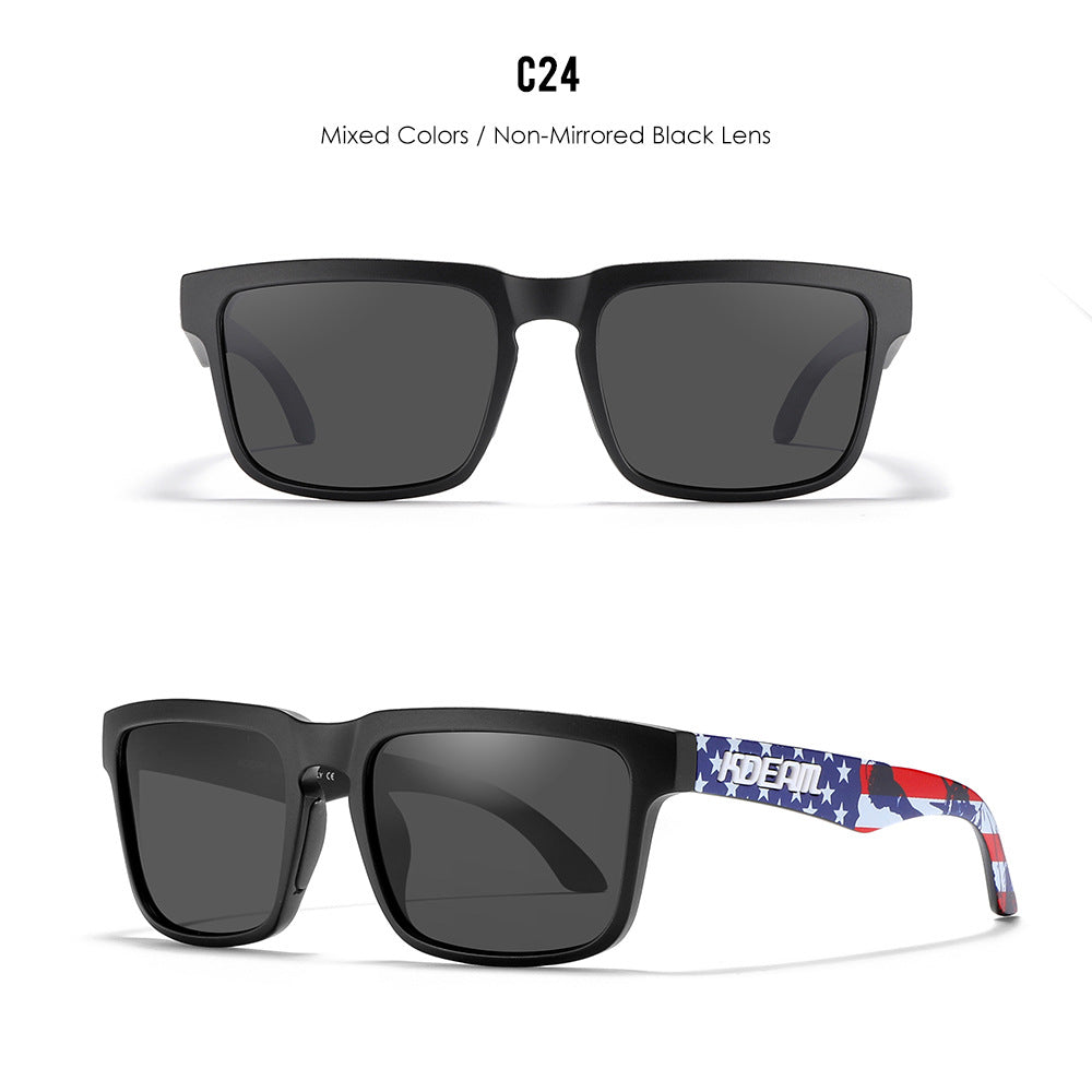 Classic polarized sunglasses for men and women ultra light driving glasses colorful real film sunglasses - Korvel