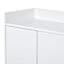 TREXM Modern Sideboard Elegant Buffet Cabinet with Large Storage Space for Dining Room, Entryway (White) - Korvel