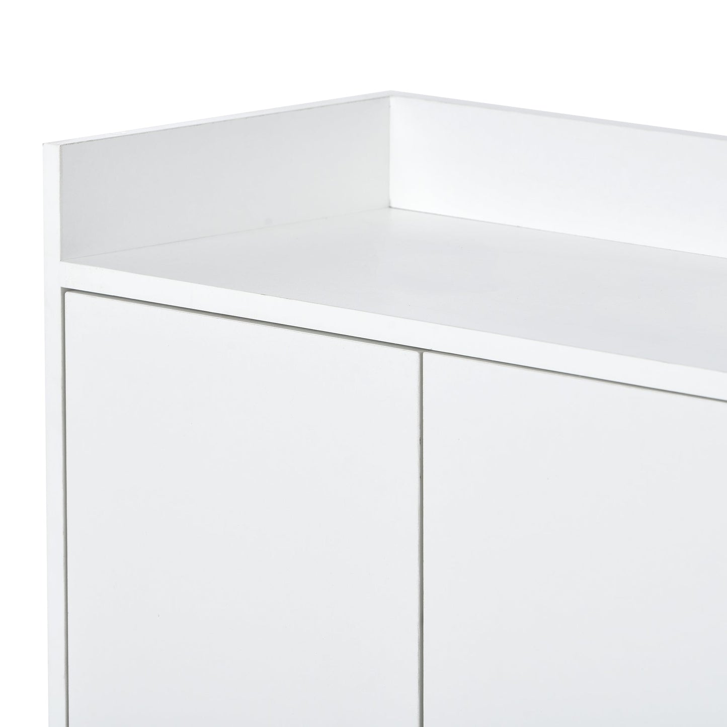 TREXM Modern Sideboard Elegant Buffet Cabinet with Large Storage Space for Dining Room, Entryway (White) - Korvel